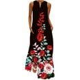 thumbnail image 1 of EGNMCR Dresses for Women 2024 Fashion Summer Sleeveless V Neck Casual Printed Slim Bodycon Dress Maxi Dress Evening Dress Long Dress Spring/Summer Sale, 1 of 8