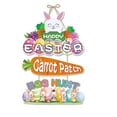 thumbnail image 1 of EGNMCR Easter Wooden Hanging Sign for Front Door Decor Double Plank Bunny Rabbits Wood Door Hanger with Bow for Outdoor Outside Porch, Spring Wooden Wreath Indoor Wall Hanging Decoration, 1 of 2