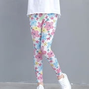 EGNMCR Girls Printed Leggings Yoga Pants Multipack Leggings Dance Running Workout Active for Kids in 3t to 13 Years