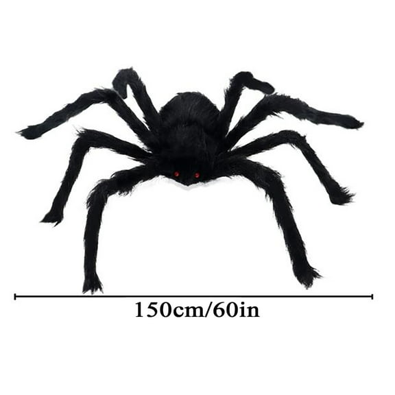 EGNMCR Halloween Props Halloween Simulation Skull Big Spider 150cm Plush Spider Ornament Indoor Halloween Decorations - Fall Savings
