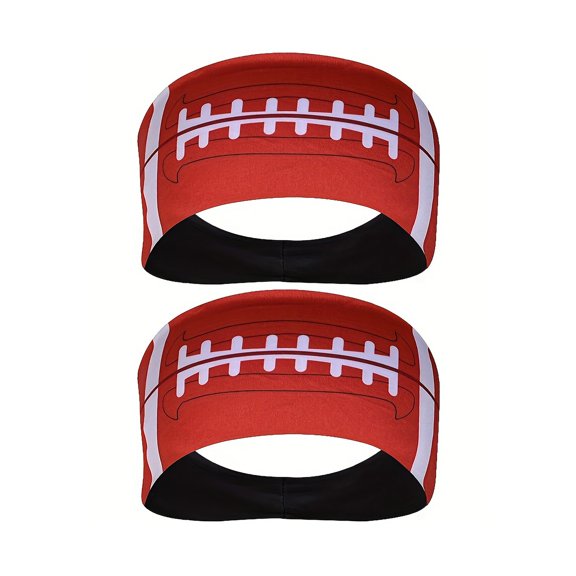 EGNMCR Headbands for Women Fashion Baseball Printed Elastic Hair Bands Wrap Hair Bandana Headband 2PC Spring/Summer Sale