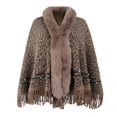 thumbnail image 1 of EGNMCR Knit Shawl Wrap for Women - Soul Young Ladies Fringe Knitted Poncho Cardigan Cape-Fall/Winter Savings, 1 of 1
