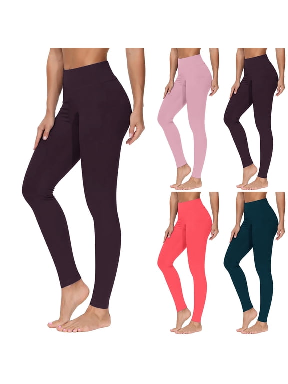 Leggings for Women High Waisted Yoga Pants Leggings Women Full Length Capris Tummy Control Soft Stretchy Workout Running Gym Plus Size Pants
