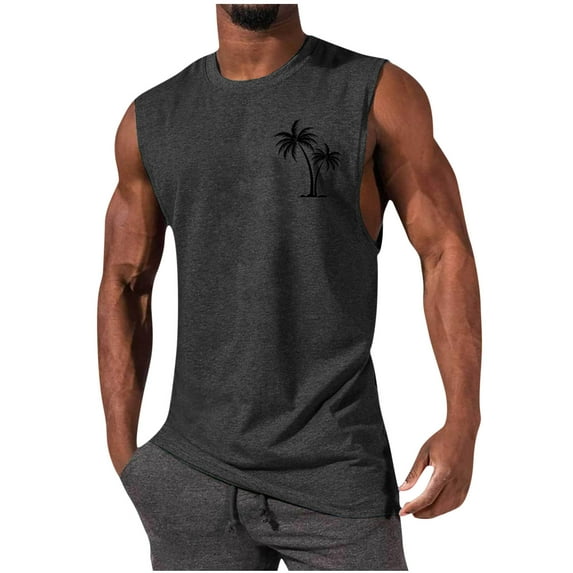 EGNMCR Men Workout Tank Top Gym Sport Tank Casual Soft Sleeveless T Shirts Scoop Neck Muscle tank tops for men _ Spring/Summer Savings