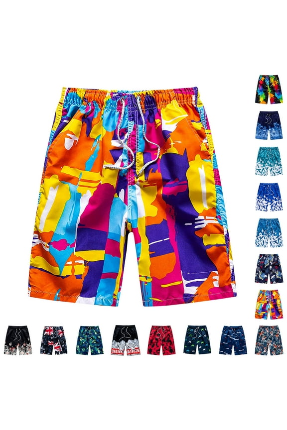 Men's Swim Trunks Quick Dry Beach Shorts Swimwear Bathing Suits Print Beer Festival Beach Casual Trouser Shorts (Regular & Extended Sizes) - Summer