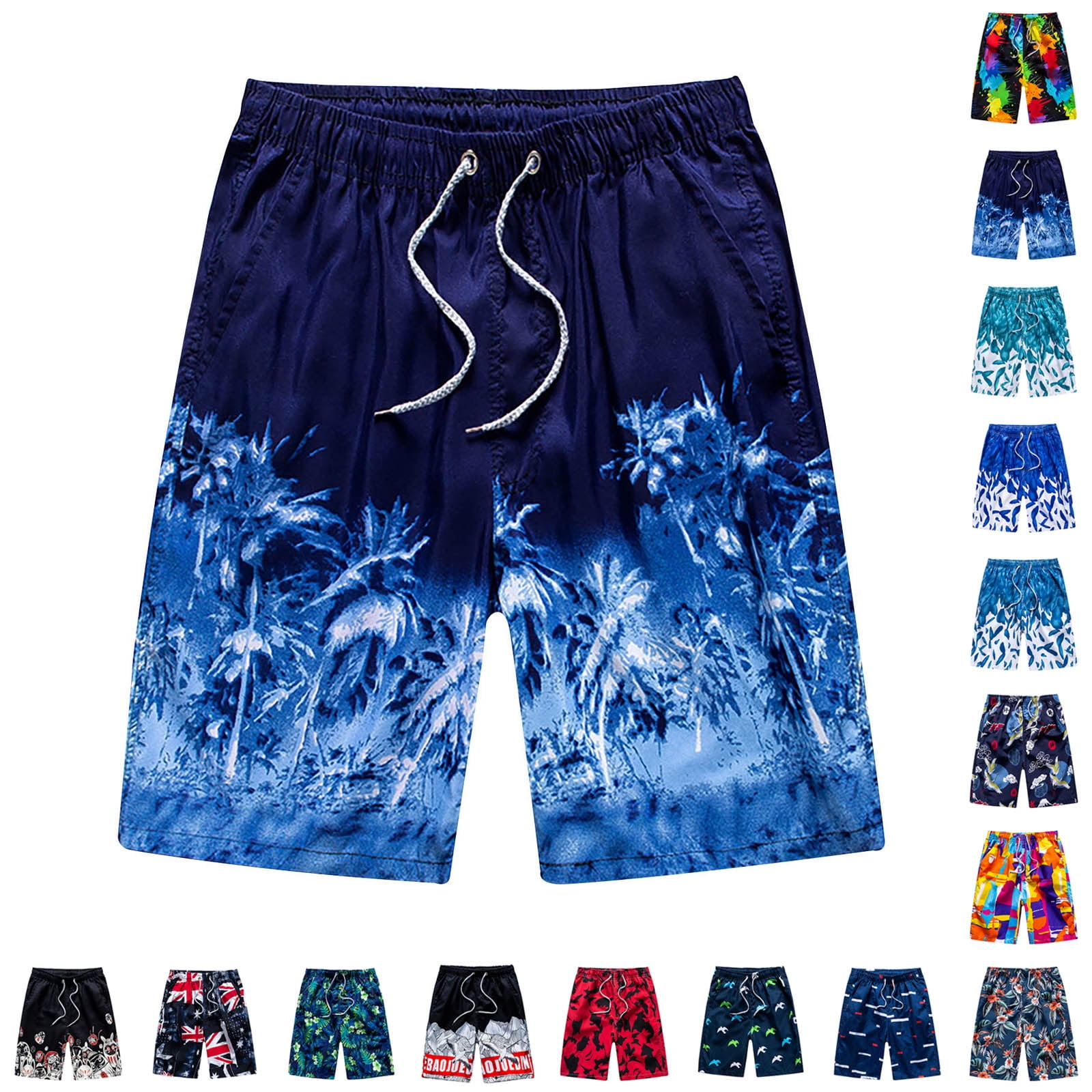 2-Pack Men's Quick-Dry Beach Shorts