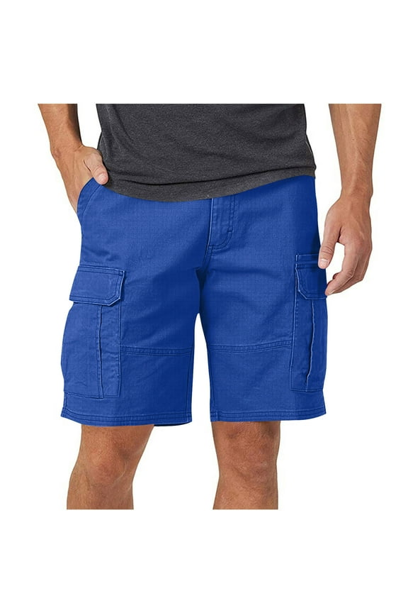 Mens Shorts Cargo, 2025 Elastic Waist Bermuda Shorts Summer Casual Loose Multi Pockets Outdoor Jogger Short Cargos Summer Deal