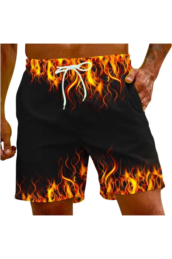 Mens Shorts Swim Trunks Fashion Summer Oversized Printed Quarter Pants Beach Shorts Sports Casual Pants Summer Sale