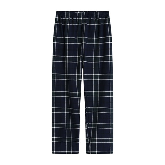 EGNMCR Pajama Pants For Men Casual Pajama Bottoms Sleepwear Fashion Brushed Plaid Printed Household Pants