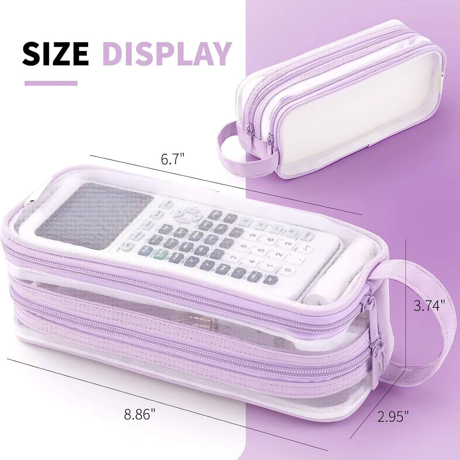 1pc Expandable Pencil Case With Compartments, Large Capacity Pencil Case  Pencil Bag, Portable School Supplies Organizer, Transparent Cosmetic Bag,  Storage Bag, Suitable For Office, Youth, Teenagers, Boys, Girls, Portable  Gift, Cosmetic Bag