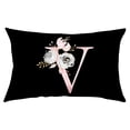 thumbnail image 1 of EGNMCR Pillow Cases Household Essentials Pillow Covers English Alphabet ANW Floral Pillowcases Black Throw Pillow Case Cooling Pillow Cases - Fall Savings Clearance, 1 of 1
