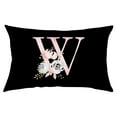 thumbnail image 1 of EGNMCR Pillow Cases Household Essentials Pillow Covers English Alphabet ANW Floral Pillowcases Black Throw Pillow Case Cooling Pillow Cases - Fall Savings Clearance, 1 of 1