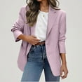 thumbnail image 1 of EGNMCR Pink Blazers for Women Business Casual Long Sleeve Lapel Fall Open Front Suit Jacket Work Office Blazer Suit Dressy Lightweight Jackets Outfits with Pockets Fall Winter, 1 of 9