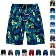 thumbnail image 1 of EGNMCR Men's Swim Trunks Quick Dry Beach Shorts Swimwear Bathing Suits Print Beer Festival Beach Casual Trouser Shorts (Regular & Extended Sizes) - Summer Savings Clearance, 1 of 2