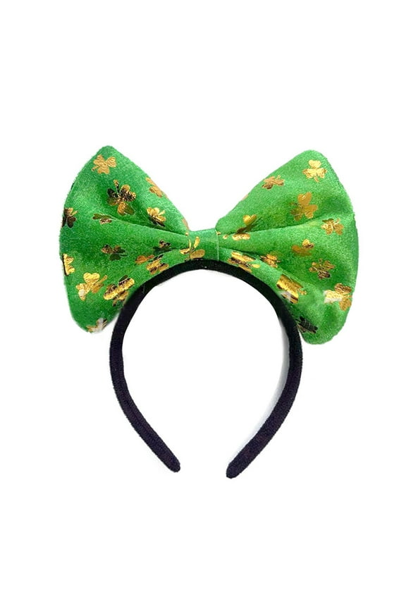 Shamrockes Headband St. Patricks Bow Hair Band for Girls Women Hair Accessories Wedding Birthday St. Patrick's Day Celebration Party Gift