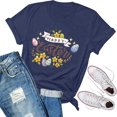 thumbnail image 1 of EGNMCR Shirts for Women Fashion Easter Printed Short Sleeve Crew Neck Casual Loose T-shirt Pullover Blouse Tops Spring/Summer Sale Clearance, 1 of 5