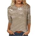 thumbnail image 1 of EGNMCR Summer Tops for Women Fashion Short Sleeve Crew Neck Printed Casual Loose Soft T-Shirt Pullover Blouse Tops Spring/Summer Sale Clearance, 1 of 5