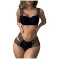 thumbnail image 1 of EGNMCR Swimsuit Women Bikini Sets Summer Sexy Solid Color Brazilian Swimwear Bathing Suit Beachwear Two Piece Set Summer Sale, 1 of 6