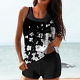 thumbnail image 1 of EGNMCR Tankini Swimsuits for Women, Two Piece Bathing Suits with Shorts, Modest Tank Top Swim Dress, 1 of 6