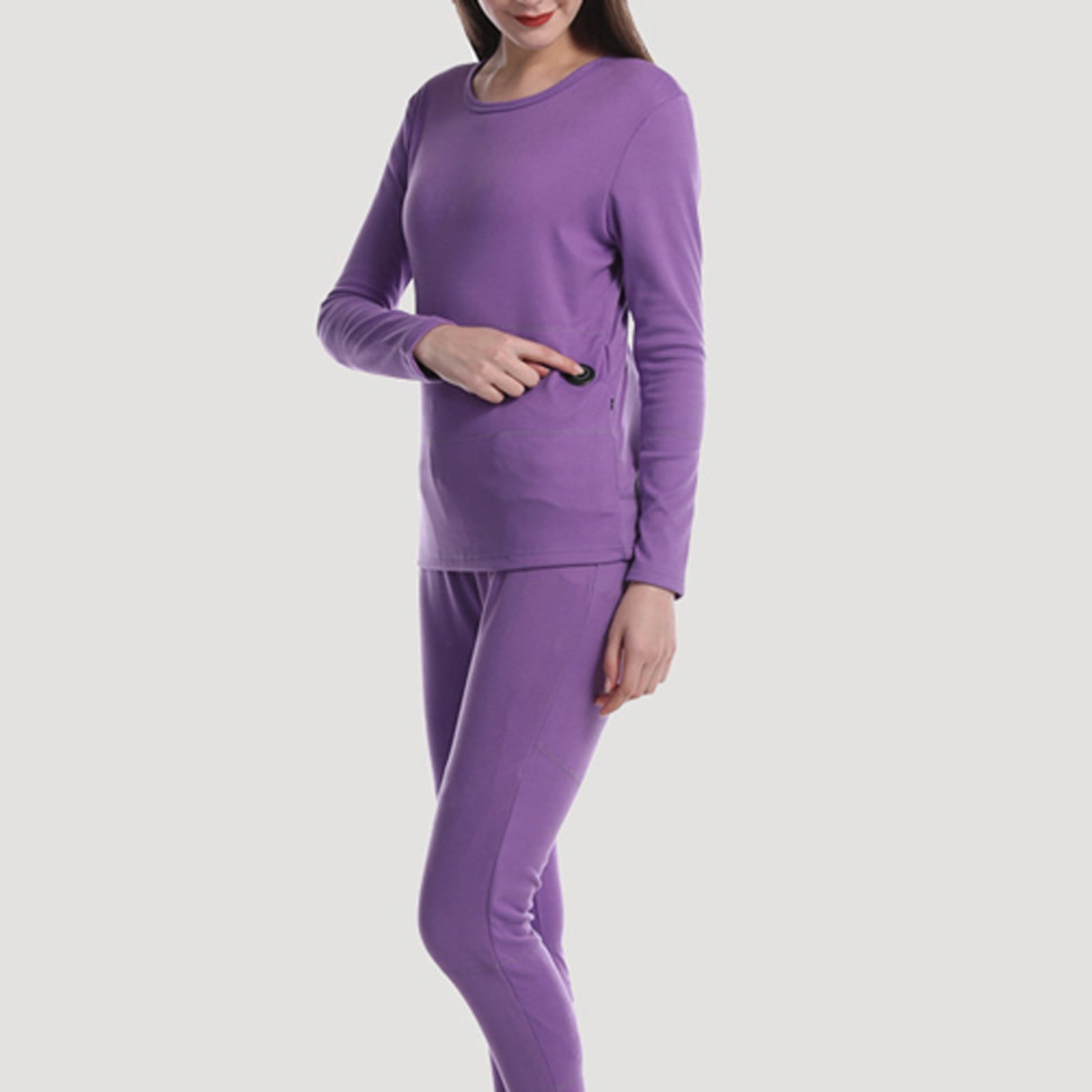 Thermal Underwear Women Men Ultra-soft Thermostatic Ultra-thin Heating  Winter Tight-fitting Base