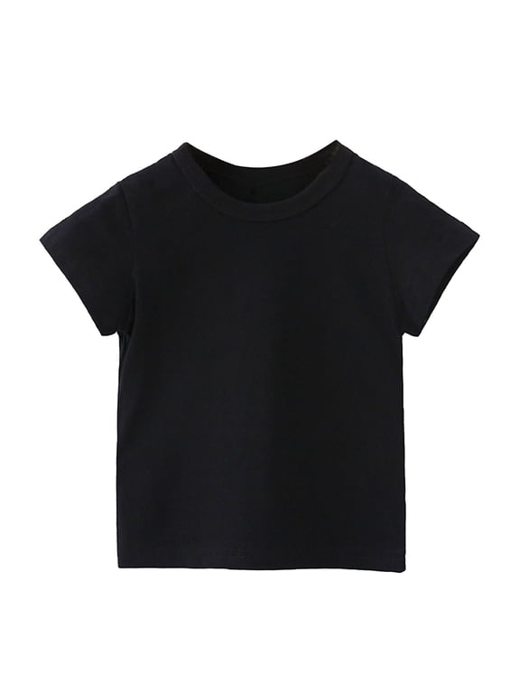 Toddler Baby Bodysuit Cotton T-Shirt Toddler Short Sleeve Solid Color Tees Shirts for Boys Girls 6 Months-11T - Fall/Winter