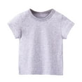 thumbnail image 1 of EGNMCR Toddler T Shirts Toddler Cotton Short Sleeve Solid Tees for 6-7 Years Boys Girls Spring/Summer Sale Deals, 1 of 5