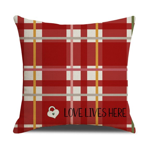 EGNMCR Valentines Day Pillow Covers 18x18 Love Heart Valentines Day Decor Throw Pillows Decorative Cushion Cases for Sofa Couch Valentine Decorations Gifts For Women/Men/Mom/Dads/Boyfriend/Wife
