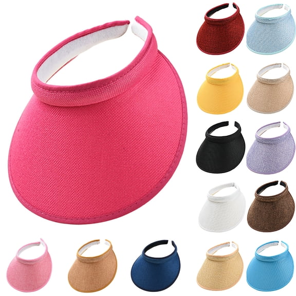 EGNMCR Visors For Women Fashion Hollow Top Visor Outdoor Sports Beach Hiking Visor Causal Solid Color Visor