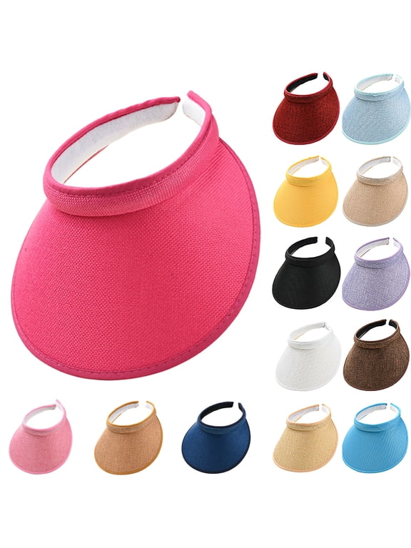Visors For Women Fashion Hollow Top Visor Outdoor Sports Beach Hiking Visor Causal Solid Color Visor