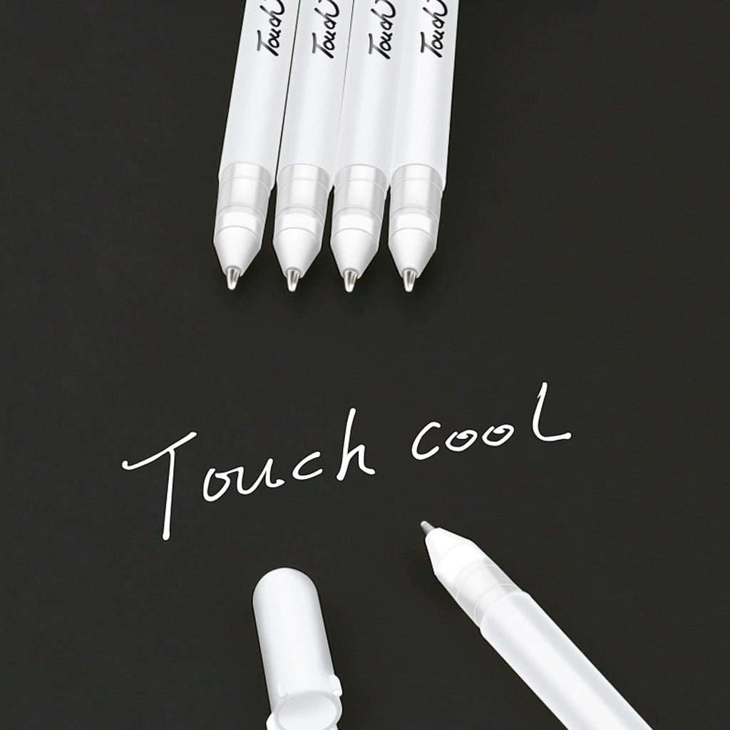 White Gel Pen Set - 0.8 mm Extra Fine Point Pens Gel Ink Pens for Blac –  glytterati