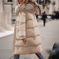 thumbnail image 1 of EGNMCR Women's Long Puffer Jacket Thickened Winter Oversized Coat Hooded with Deep Pockets Ladies Warm Winter Zip Jacket Outwear Fall Winter, 1 of 6