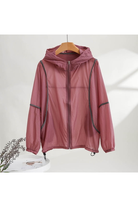 Women's Sun Protection Hoodie Jacket Lightweight Long Sleeve Sun Shirt for Women with Pocket Hiking Outdoor Fall Winter