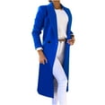 thumbnail image 1 of EGNMCR Women's Winter Double Breasted Wool Coat Long Sleeve Notch Lapel Long Trench Coat Fall Winter, 1 of 5
