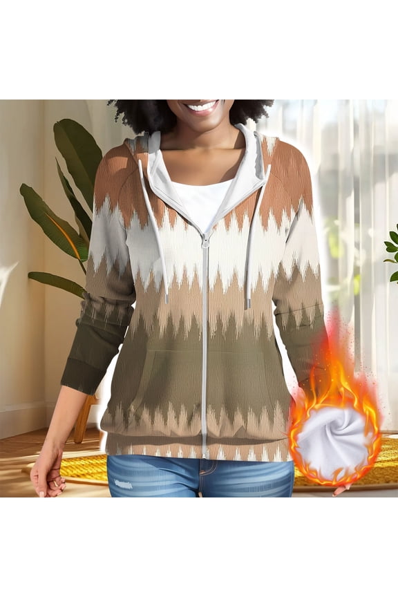 Womens Sherpas Lined Fleece Jacket Full Zip Up Hooded Oversized Sweatshirt Long Sleeve Flannel Shirt Jacket with Side Pockets Fall Winter