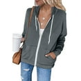 thumbnail image 1 of EGNMCR Womens Sherpas Lined Fleece Jacket Full Zip Up Hooded Oversized Sweatshirt Long Sleeve Flannel Shirt Jacket with Side Pockets Fall Winter, 1 of 5