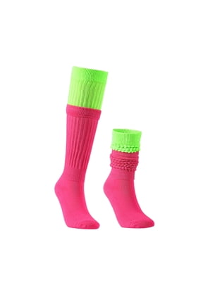 Womens Socks Causal Extra Long Tight Knit Stacked Socks Fashion 80's To 90's Solid Color Warm Stockings