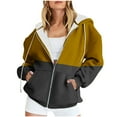 thumbnail image 1 of EGNMCR Zip Up Hoodie Women Long Sleeve Sweatshirts Fall Outfits Oversized Hoodies Casual Fashion Jackets Clothing Coat for Women Fall Winter, 1 of 4