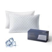 EGOHOME 2-Pack Adjustable Cooling Bed Pillows, Shredded Memory Foam Pillows Set of 2, Standard Queen, Dual Sides