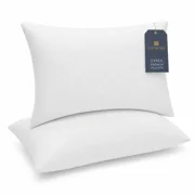 EGOHOME 2 Pack Bed Pillow, Shredded Gel Memory Foam Pillow, Standard Queen, Medium, Made in USA