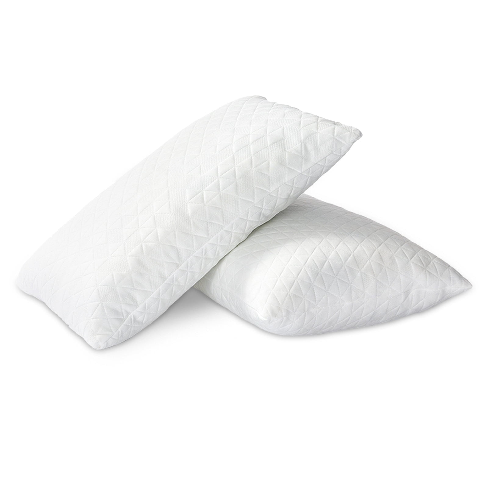 EGO HOME 2-Pack Adjustable Bed Pillows, Shredded Memory Foam Pillows Set of 2, Standard Queen