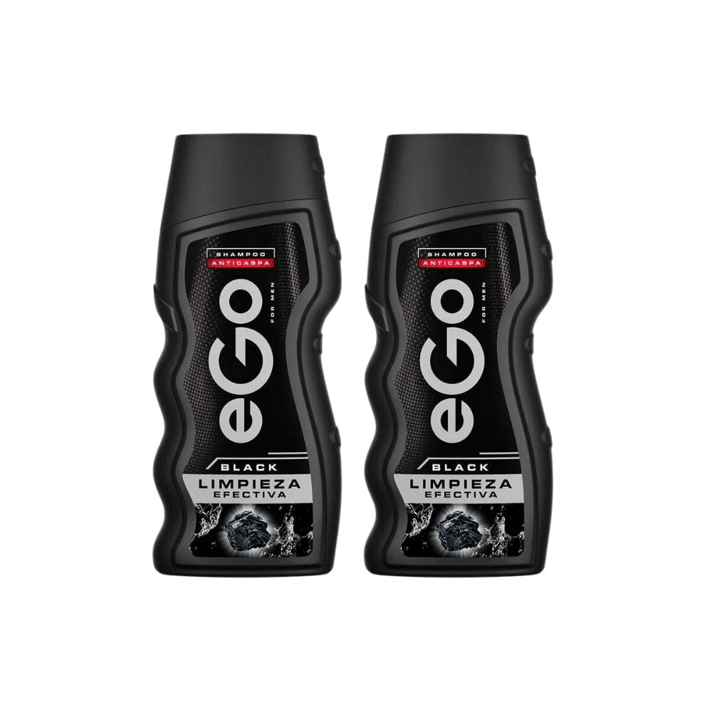 EGO Shampoo Black Limpieza efectiva para hombres  230 ml (2 Pack)
