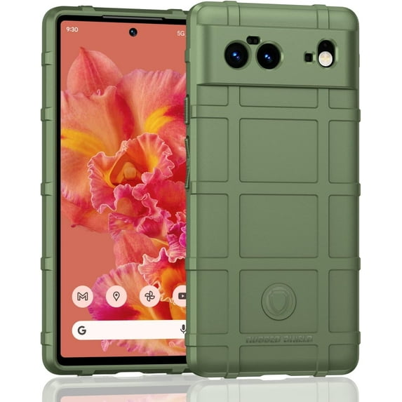 EGO TACTICAL Rugged Shield Brand Solid Color TPU Phone Case for Google Pixel 6 5g - OD Green