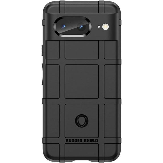 EGO TACTICAL Rugged Shield Brand Solid Color TPU Phone Case for Google Pixel 8 5G - Solid Black