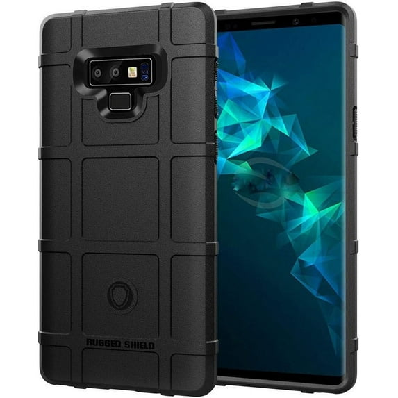 EGO TACTICAL Rugged Shield Brand Solid Color TPU Phone Case for Samsung Galaxy Note 9 - Black