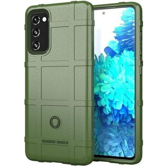 EGO TACTICAL Rugged Shield Brand Solid Color TPU Phone Case for Samsung Galaxy S20 FE - OD Green