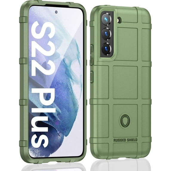EGO TACTICAL Rugged Shield Brand Solid Color TPU Phone Case for Samsung Galaxy S22 Plus - OD Green