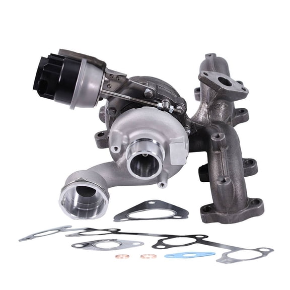 EGOESWELL 038253014E Premium Silver Individual Turbocharger Kit with Adapter, Bracket & Mounting Hardware, Upgrade for Enhanced Engine Performance