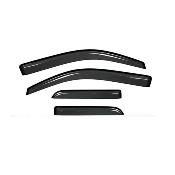 EGOESWELL 94044 Tape-On Exterior Mount Side Window Deflectors for Cars, Easy Install Vent Visor Sun Shades & Rain Guards, Durable Wind Noise Reduction, Clear View Weather Protection, 4Pcs