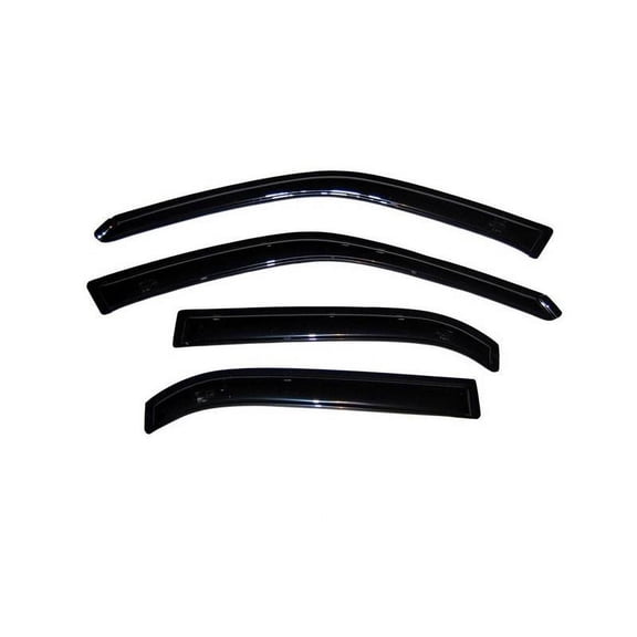 EGOESWELL 94073 ABS Plastic Tape-On Exterior Mount Side Window Deflectors for Cars, Easy Install Vent Visor Sun Shades & Rain Guards, Durable Wind Noise Reduction, Clear View Weather Protection, 4Pcs