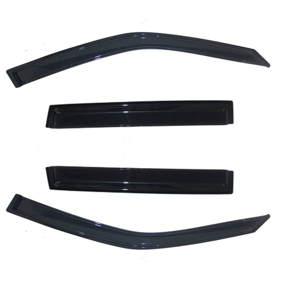 EGOESWELL 94089 Acrylic Tape-On Exterior Mount Side Window Deflectors for Cars, Easy Install Vent Visor Sun Shades & Rain Guards, Durable Wind Noise Reduction, Clear View Weather Protection, 4Pcs